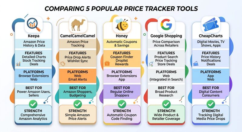 Comparison of Amazon price tracker tools